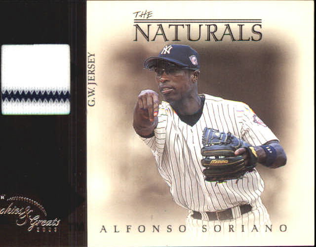 2003 Fleer Rookies and Greats Naturals Game Used #AS Alfonso Soriano Jsy/250