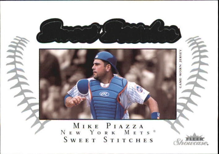 2003 Fleer Showcase Sweet Stitches Game Jersey #MP Mike Piazza/899