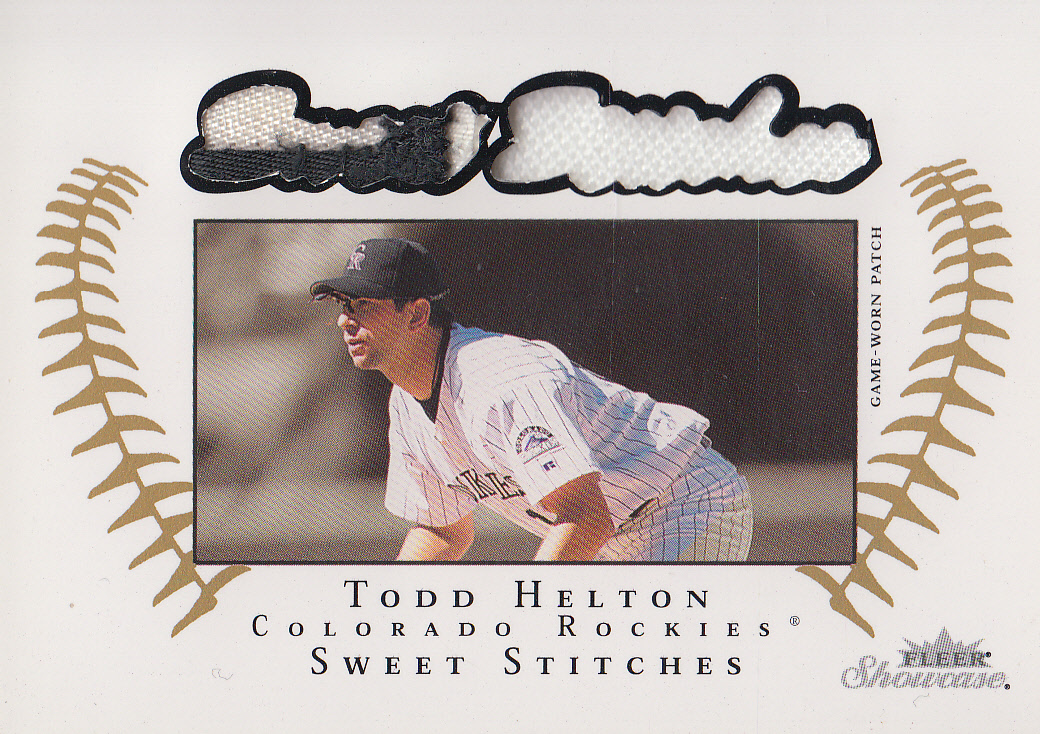 2003 Fleer Showcase Sweet Stitches Patch #6 Todd Helton/75
