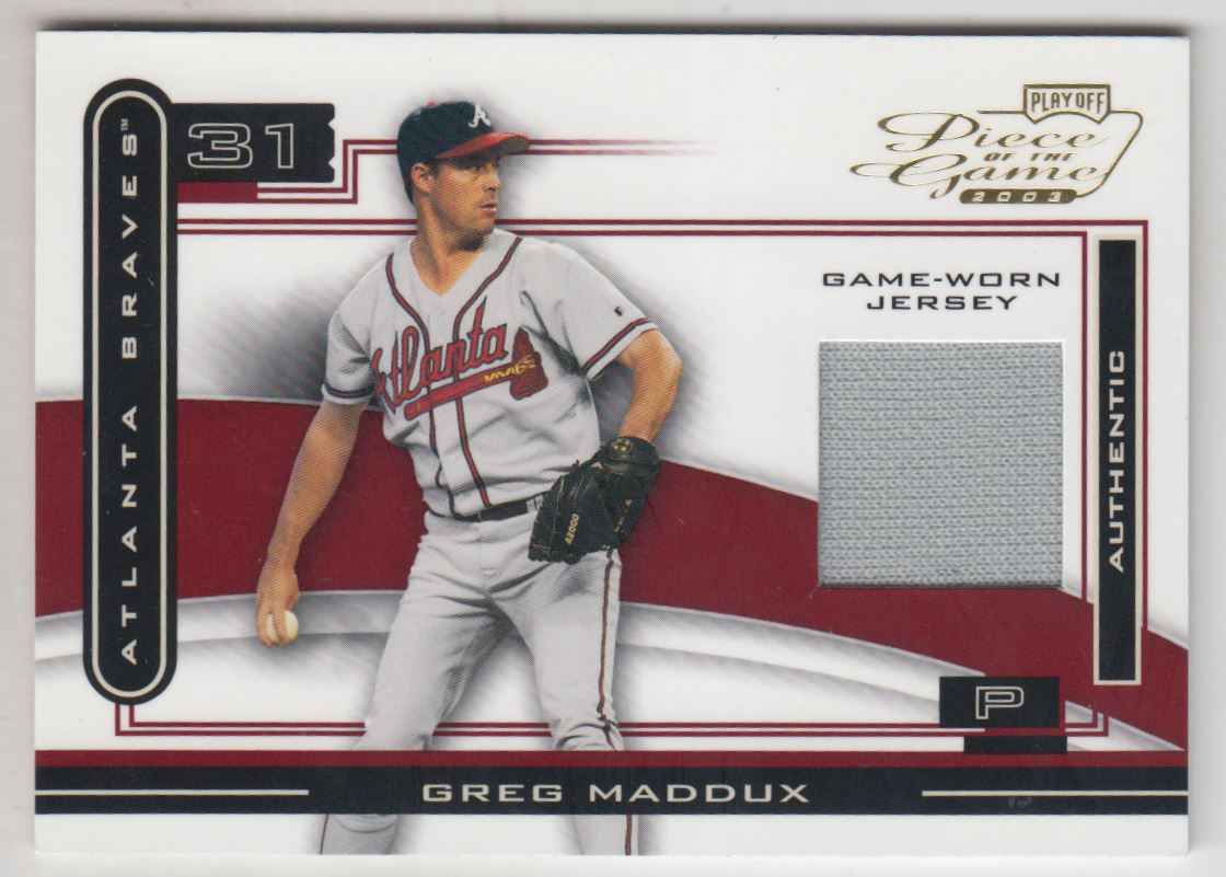 2003 Playoff Piece of the Game #35 Greg Maddux Gray Jsy