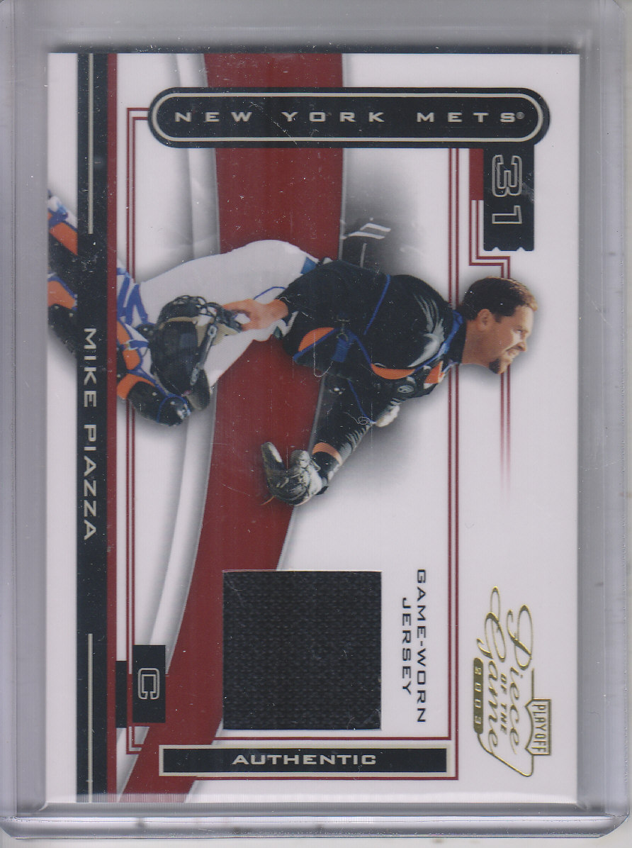 2003 Playoff Piece of the Game #68 Mike Piazza Black Jsy