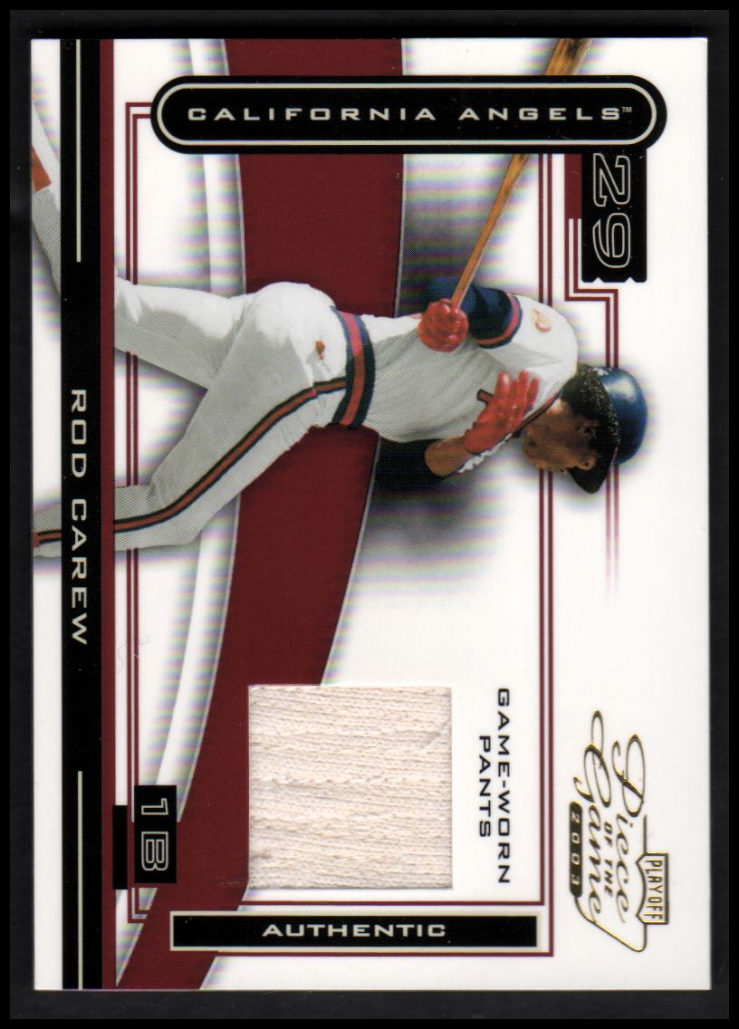 2003 Playoff Piece of the Game #80 Rod Carew Pants