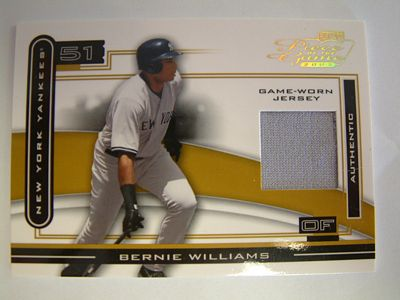 2003 Playoff Piece of the Game Gold #17 Bernie Williams Jsy