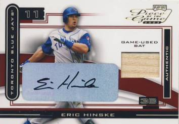 2003 Playoff Piece of the Game Autographs #31A Eric Hinske Bat
