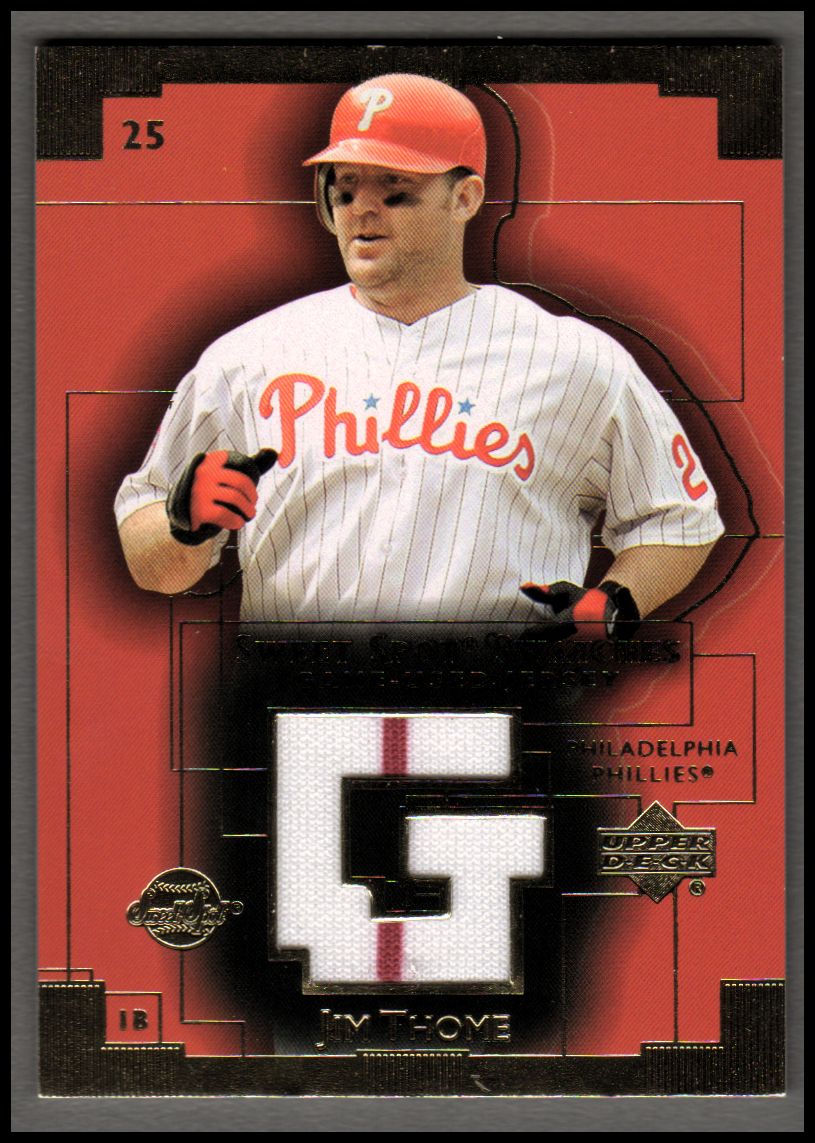 2003 Sweet Spot Swatches #JT Jim Thome