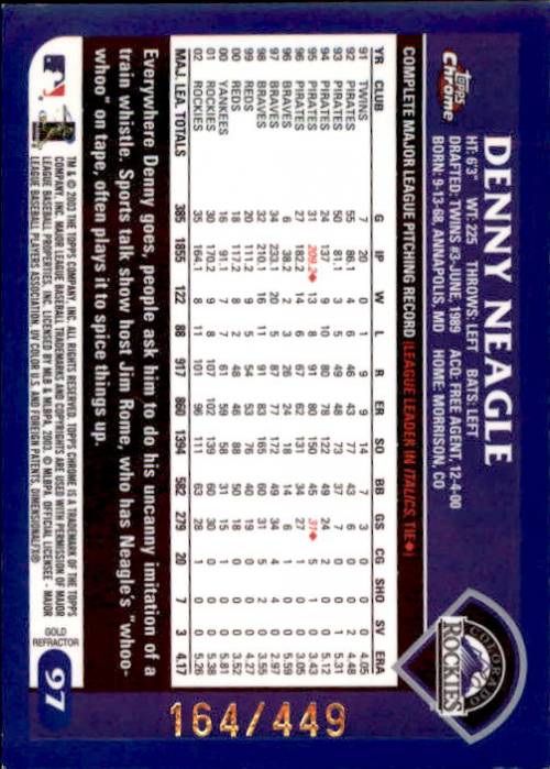 A6090- 2003 Topps Chrome BB Cards 251-440 +Inserts -You Pick- 15+ FREE US SHIP - Picture 281 of 297