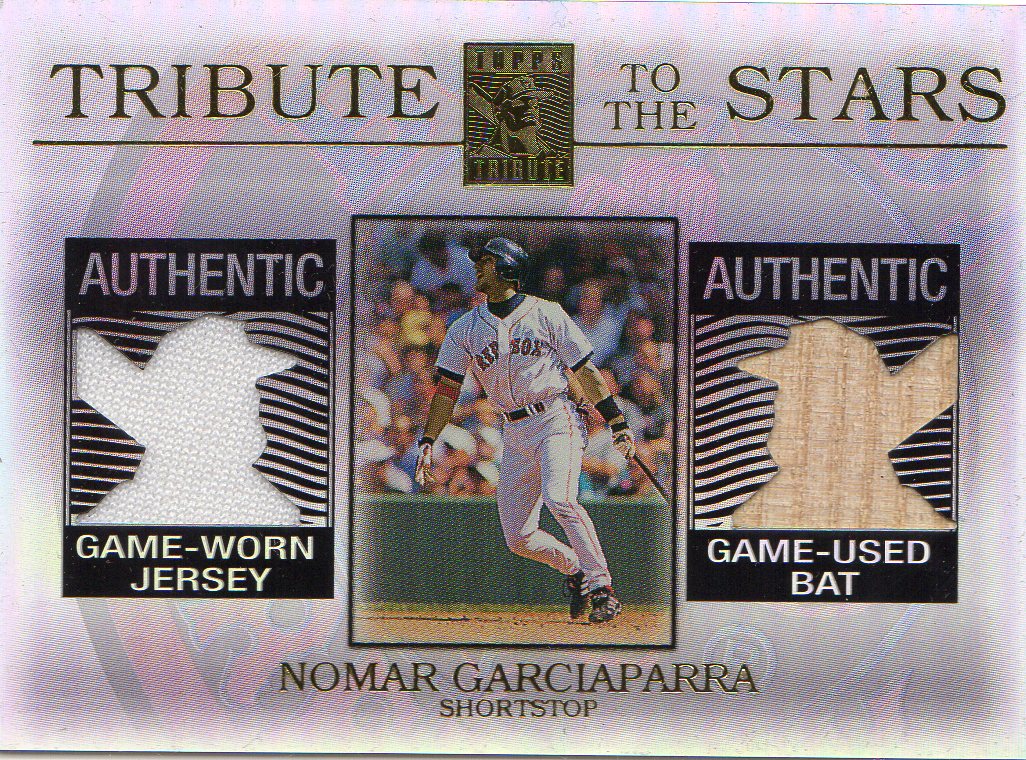 2003 Topps Tribute Contemporary Tribute to the Stars Dual Relics #NG Nomar Garciaparra Bat-J