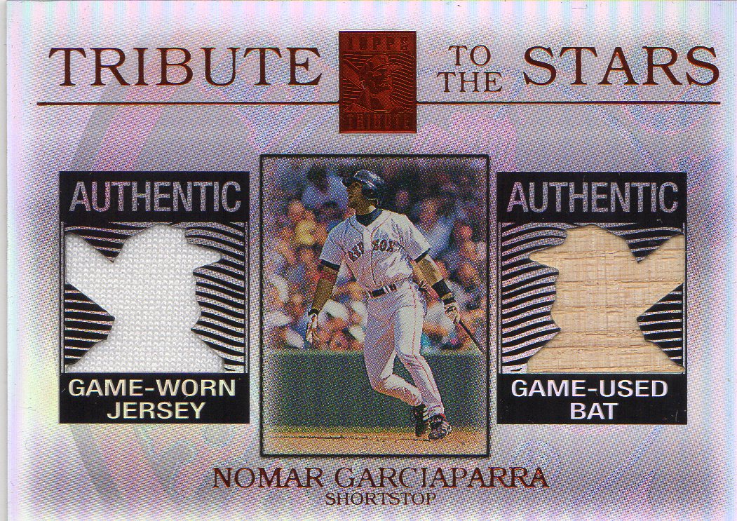 2003 Topps Tribute Contemporary Tribute to the Stars Dual Relics Red #NG   Nomar Garciaparra