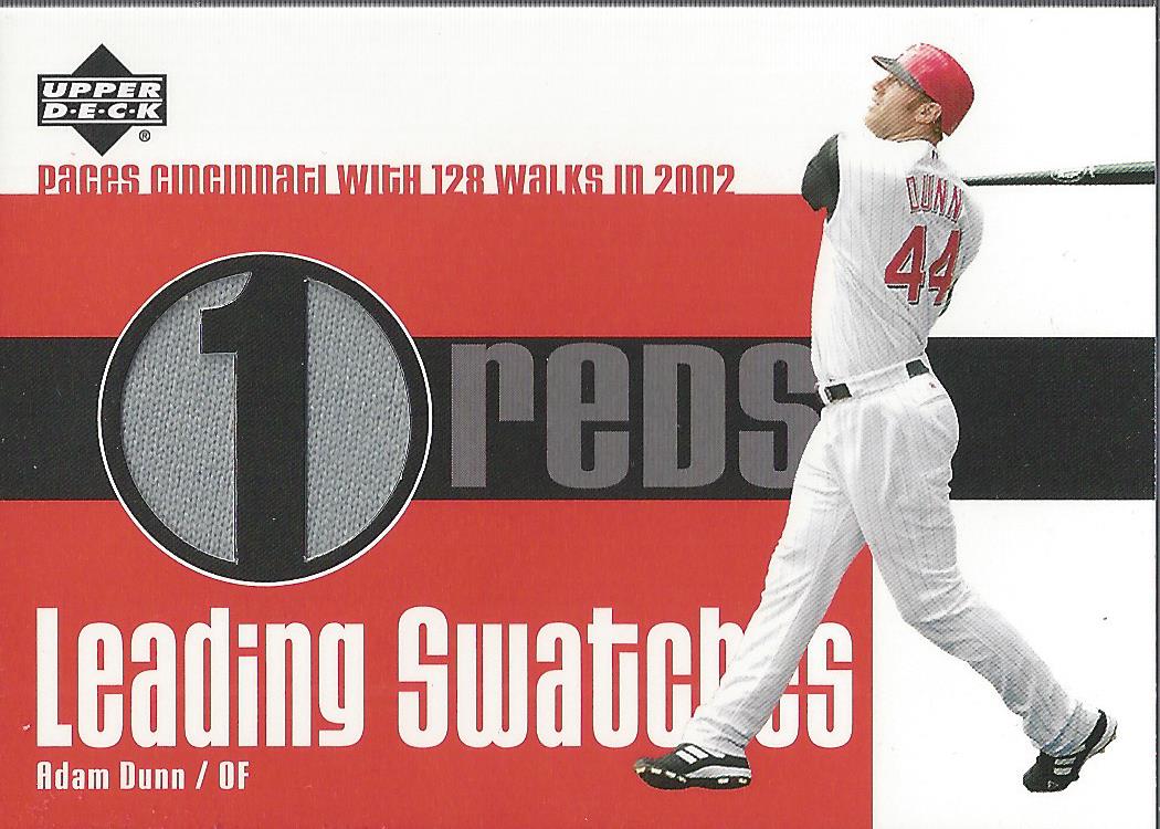 2003 Upper Deck Leading Swatches #AD1 Adam Dunn BB SP