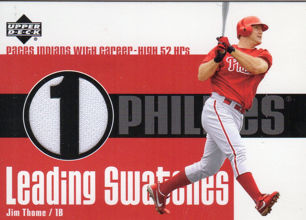 2003 Upper Deck Leading Swatches #JT Jim Thome HR
