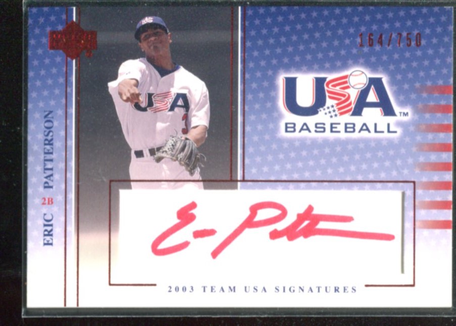 2003 USA Baseball National Team Signatures Red #15 Eric Patterson