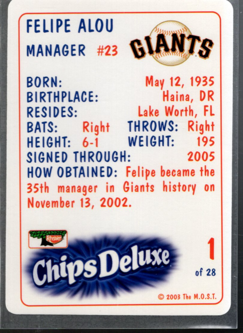 B5921- 2003 Giants Keebler Baseball Card #s 1-28 -You Pick- 15+ FREE US SHIP - Picture 3 of 7