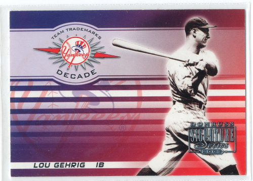 2003 Donruss Signature Team Trademarks Decade #18 Lou Gehrig