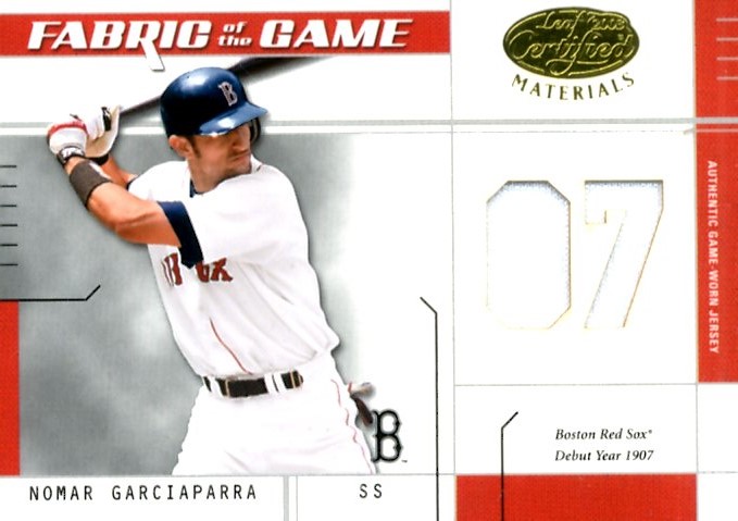 2003 Leaf Certified Materials Fabric of the Game #25DY Nomar Garciaparra DY/7