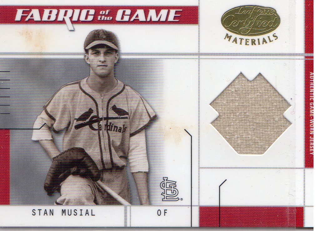 2003 Leaf Certified Materials Fabric of the Game #29BA Stan Musial BA/10