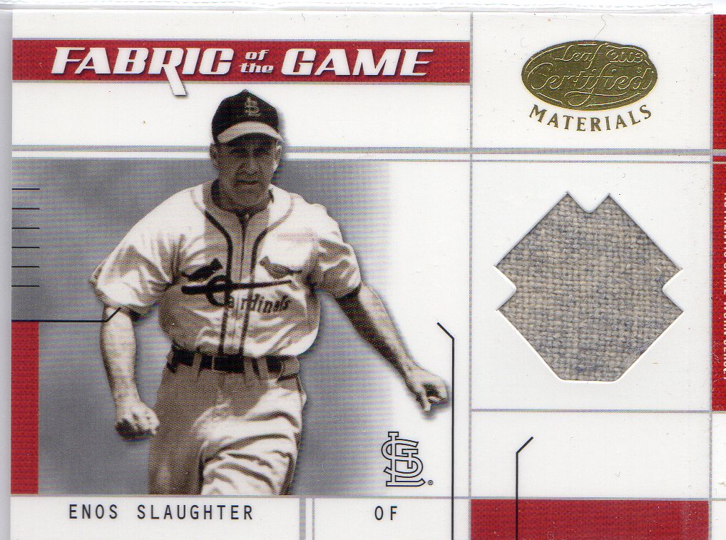 2003 Leaf Certified Materials Fabric of the Game #38BA Enos Slaughter BA/15