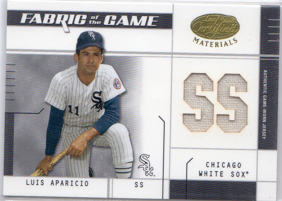 2003 Leaf Certified Materials Fabric of the Game #43PS Luis Aparicio PS/20