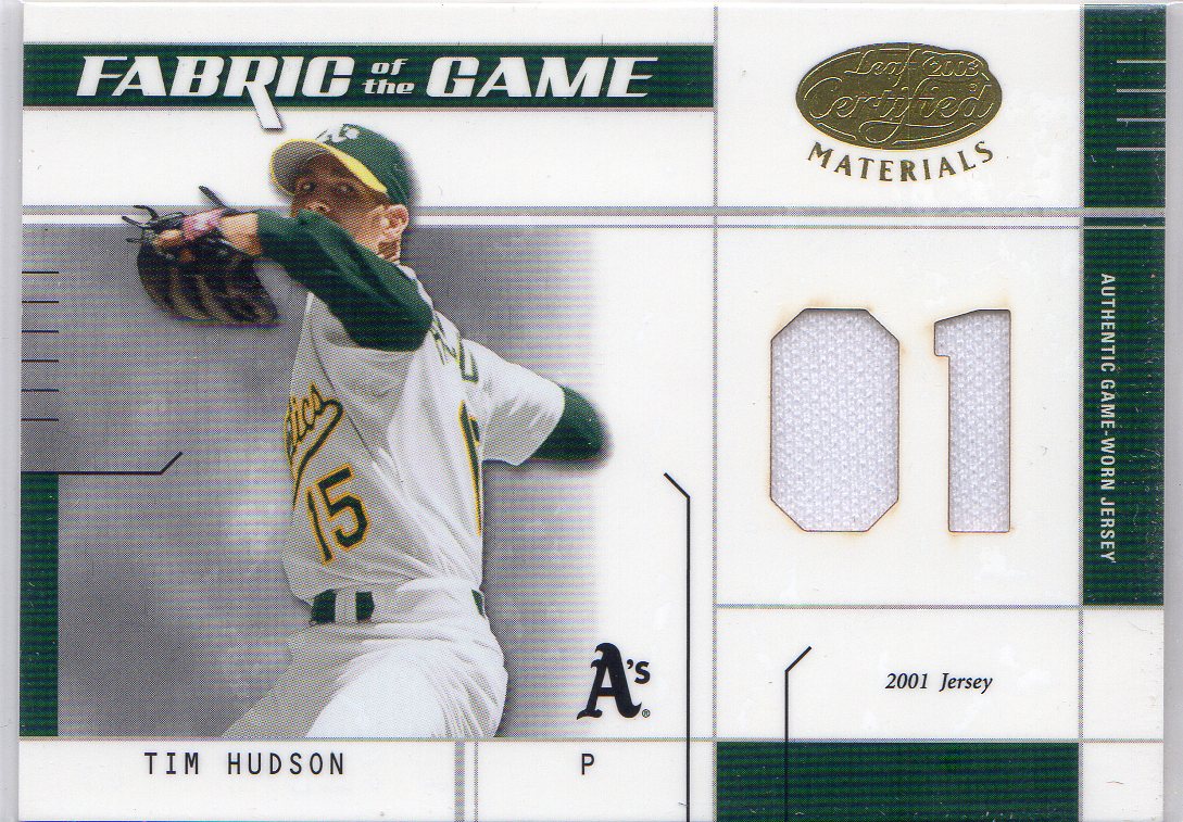 2003 Leaf Certified Materials Fabric of the Game #52JY Tim Hudson JY/101