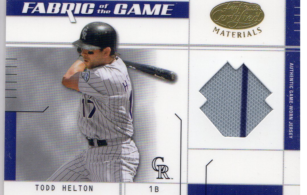 2003 Leaf Certified Materials Fabric of the Game #59BA Todd Helton BA/100