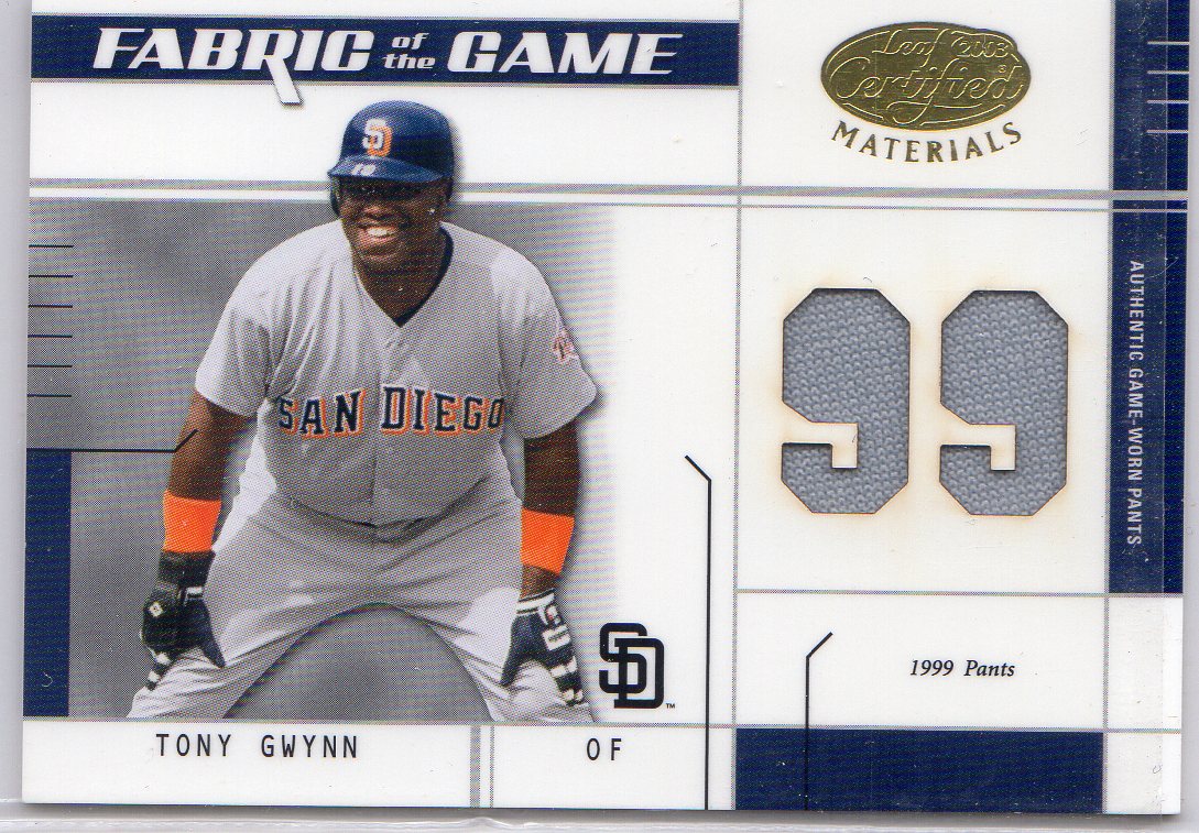 2003 Leaf Certified Materials Fabric of the Game #65JY Tony Gwynn Pants JY/99