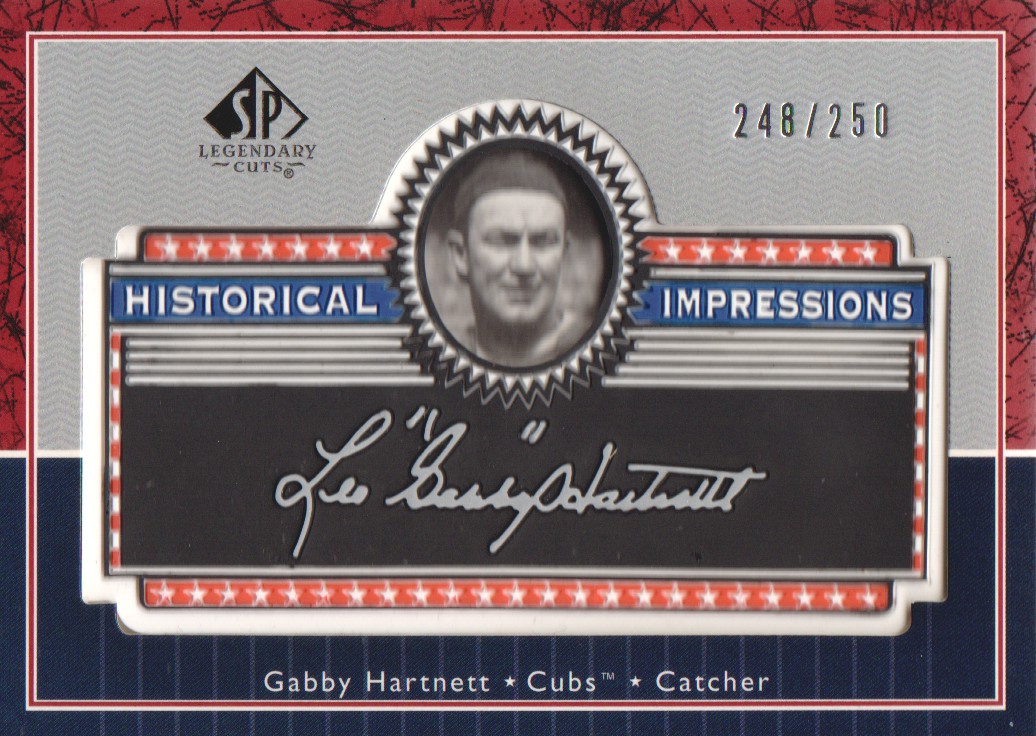 2003 SP Legendary Cuts Historical Impressions Silver #GH Gabby Hartnett