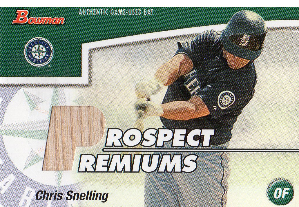 2003 Bowman Draft Prospect Premiums Relics #CS Chris Snelling Bat A