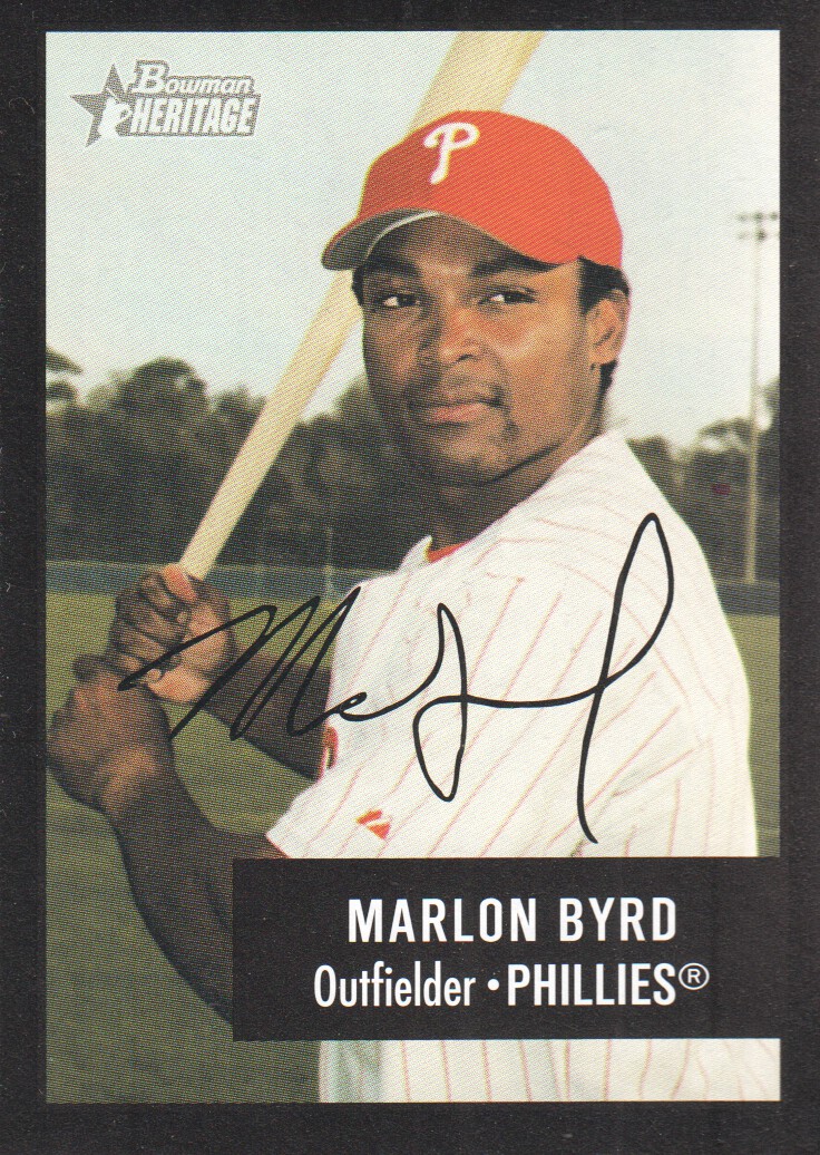 2003 Bowman Heritage Facsimile Signature #19 Marlon Byrd