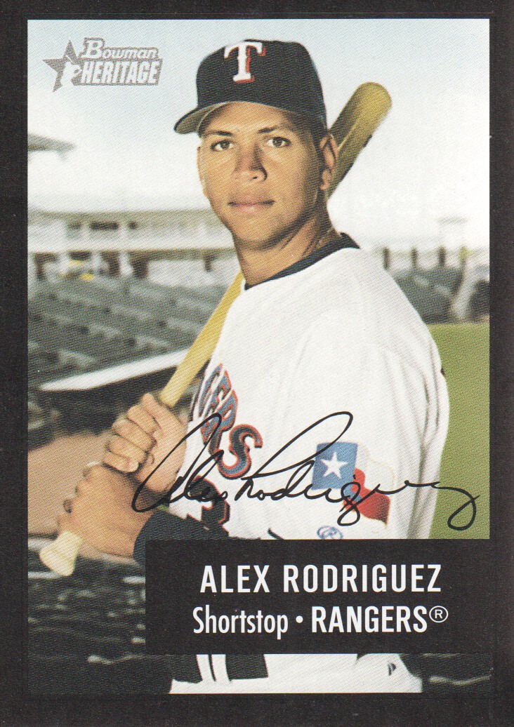 2003 Bowman Heritage Facsimile Signature #50 Alex Rodriguez