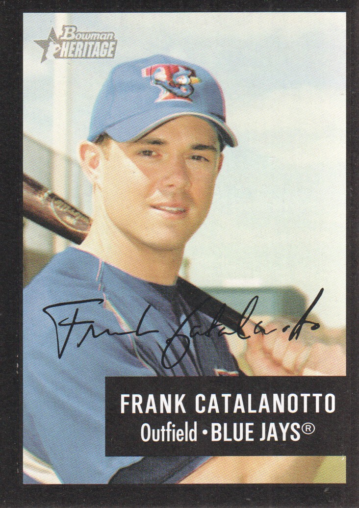 2003 Bowman Heritage Facsimile Signature #78 Frank Catalanotto