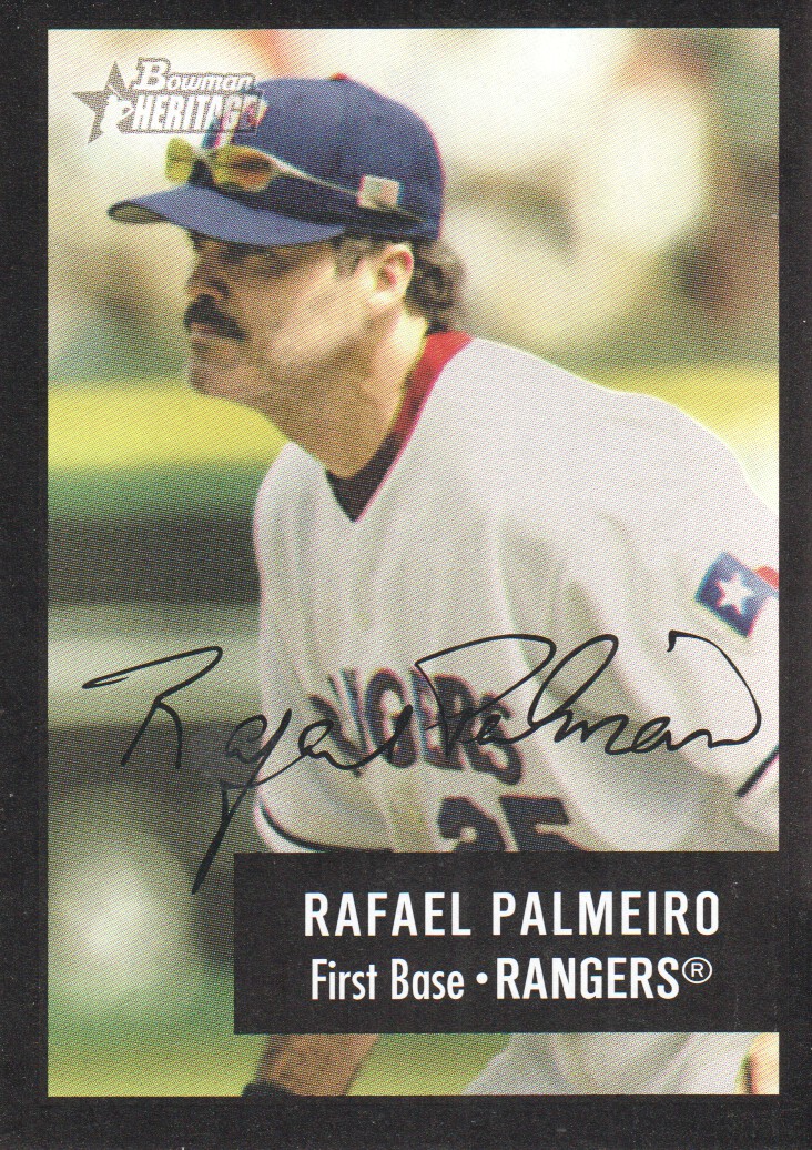 2003 Bowman Heritage Facsimile Signature #130 Rafael Palmeiro