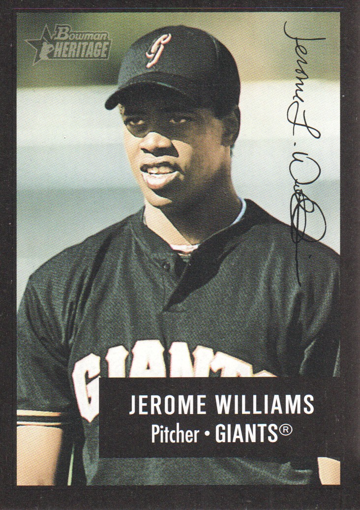 2003 Bowman Heritage Facsimile Signature #151 Jerome Williams