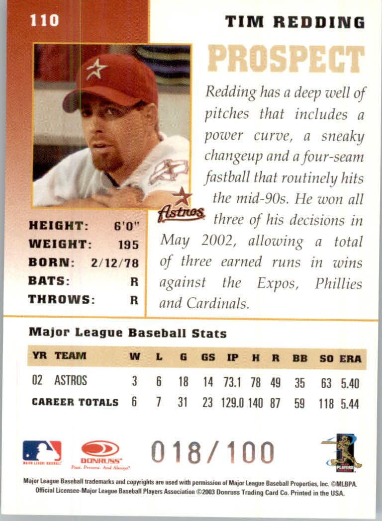 Carte "Parallele" Donruss Champions Baseball 2003 - Foto 5 di 15