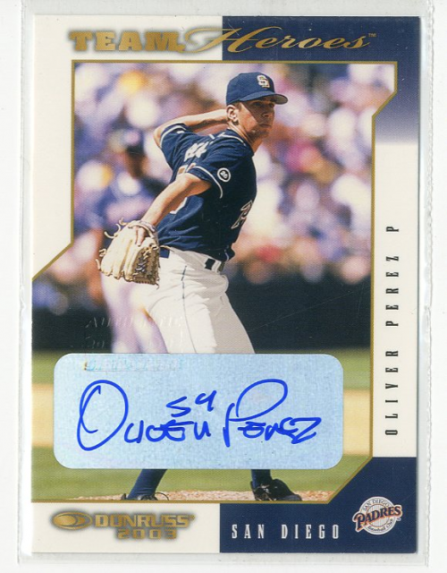 2003 Donruss Team Heroes Autographs #419 Oliver Perez/150