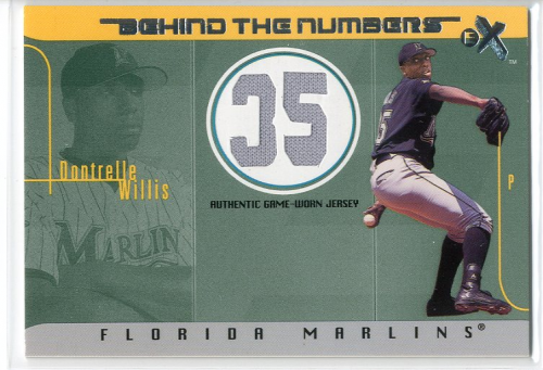 2003 E-X Behind the Numbers Game Jersey 199 #DW Dontrelle Willis