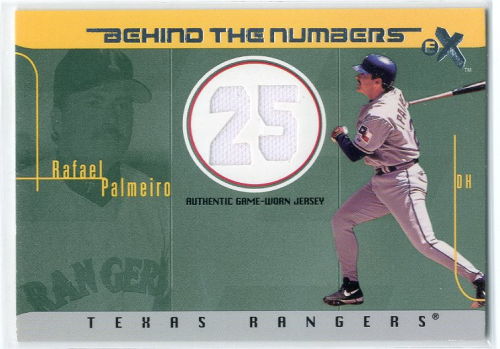 2003 E-X Behind the Numbers Game Jersey 199 #RP Rafael Palmeiro