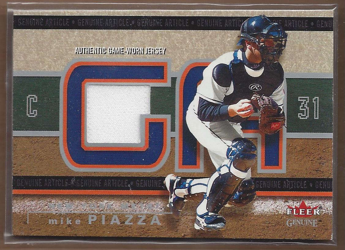 2003 Fleer Genuine Article Insider Game Jersey #MP Mike Piazza SP/100