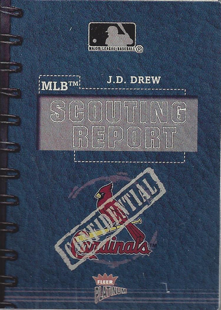 2003 Fleer Platinum MLB Scouting Report Game Used #JD J.D. Drew Jsy