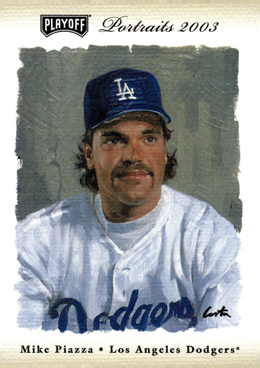 2003 Playoff Portraits Beige #144 Mike Piazza Dodgers