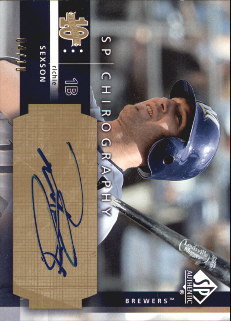 2003 SP Authentic Chirography Gold #RS Richie Sexson