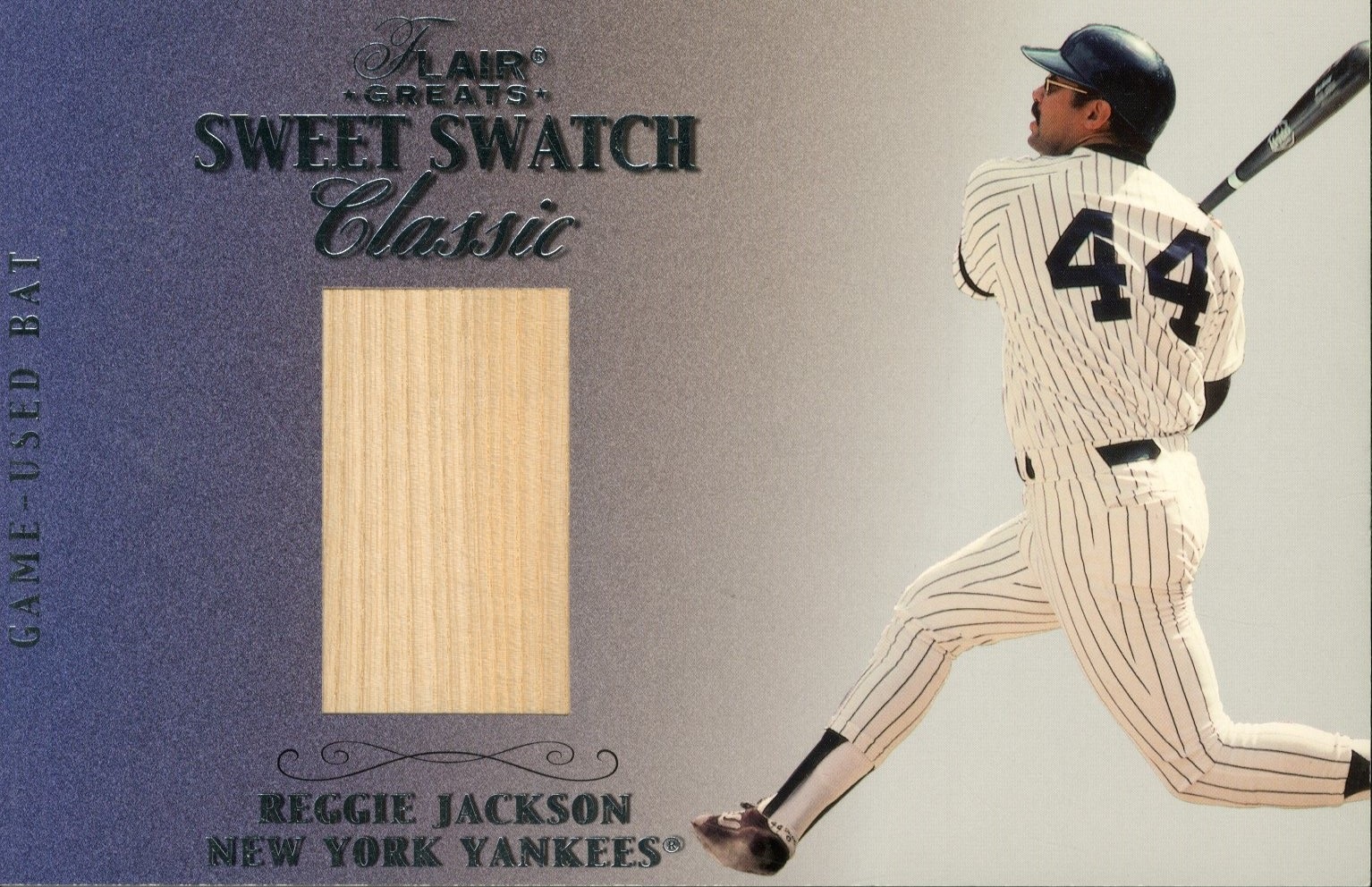2003 Flair Greats Sweet Swatch Classic Bat #6 Reggie Jackson/155