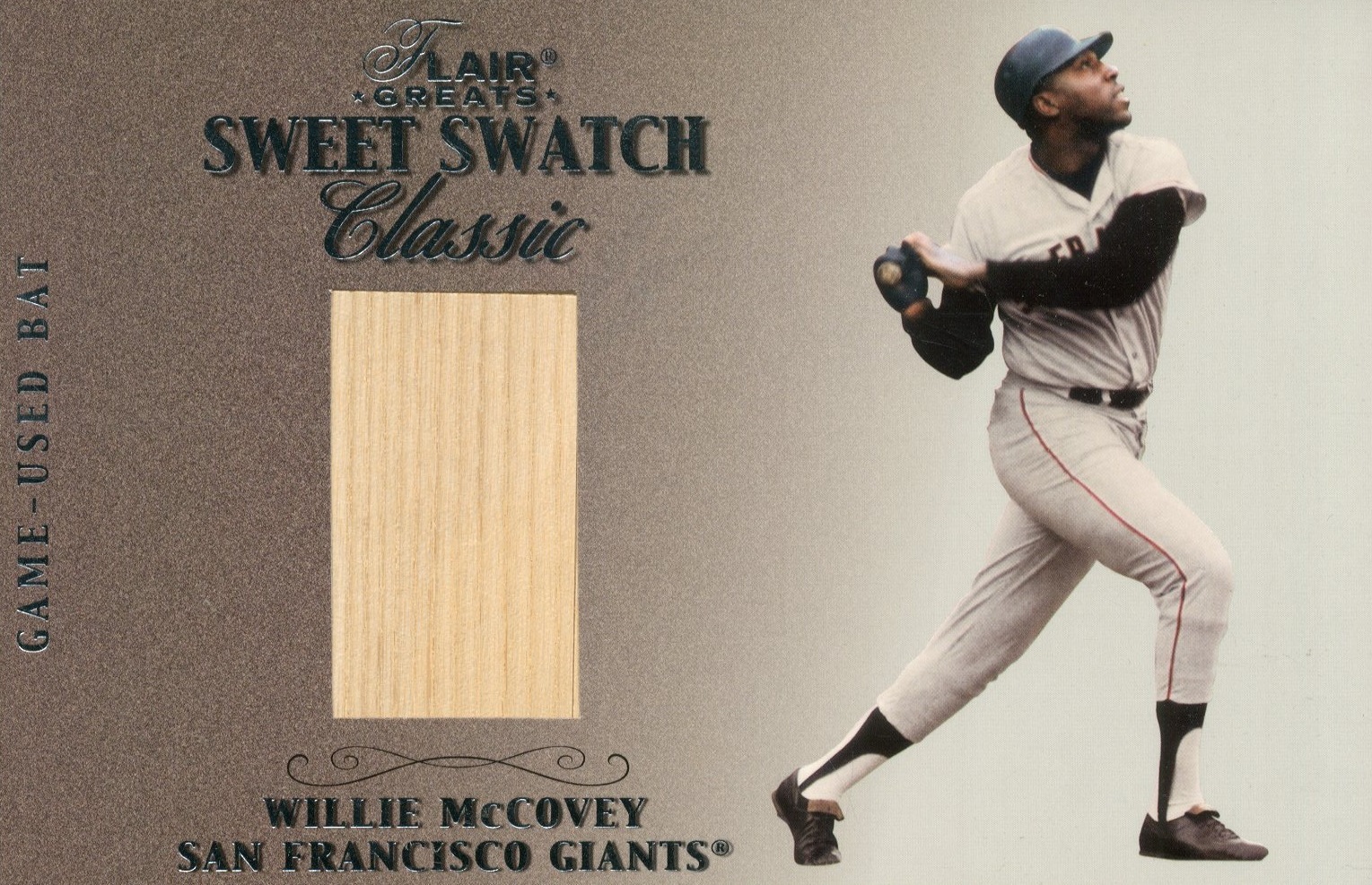 2003 Flair Greats Sweet Swatch Classic Bat #9 Willie McCovey/155