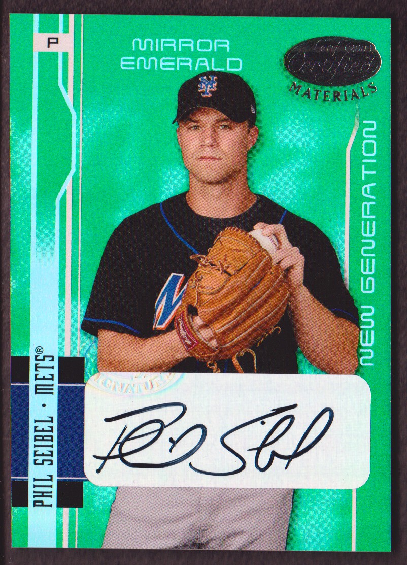 2003 Leaf Certified Materials Mirror Emerald Autographs #223 Phil Seibel NG