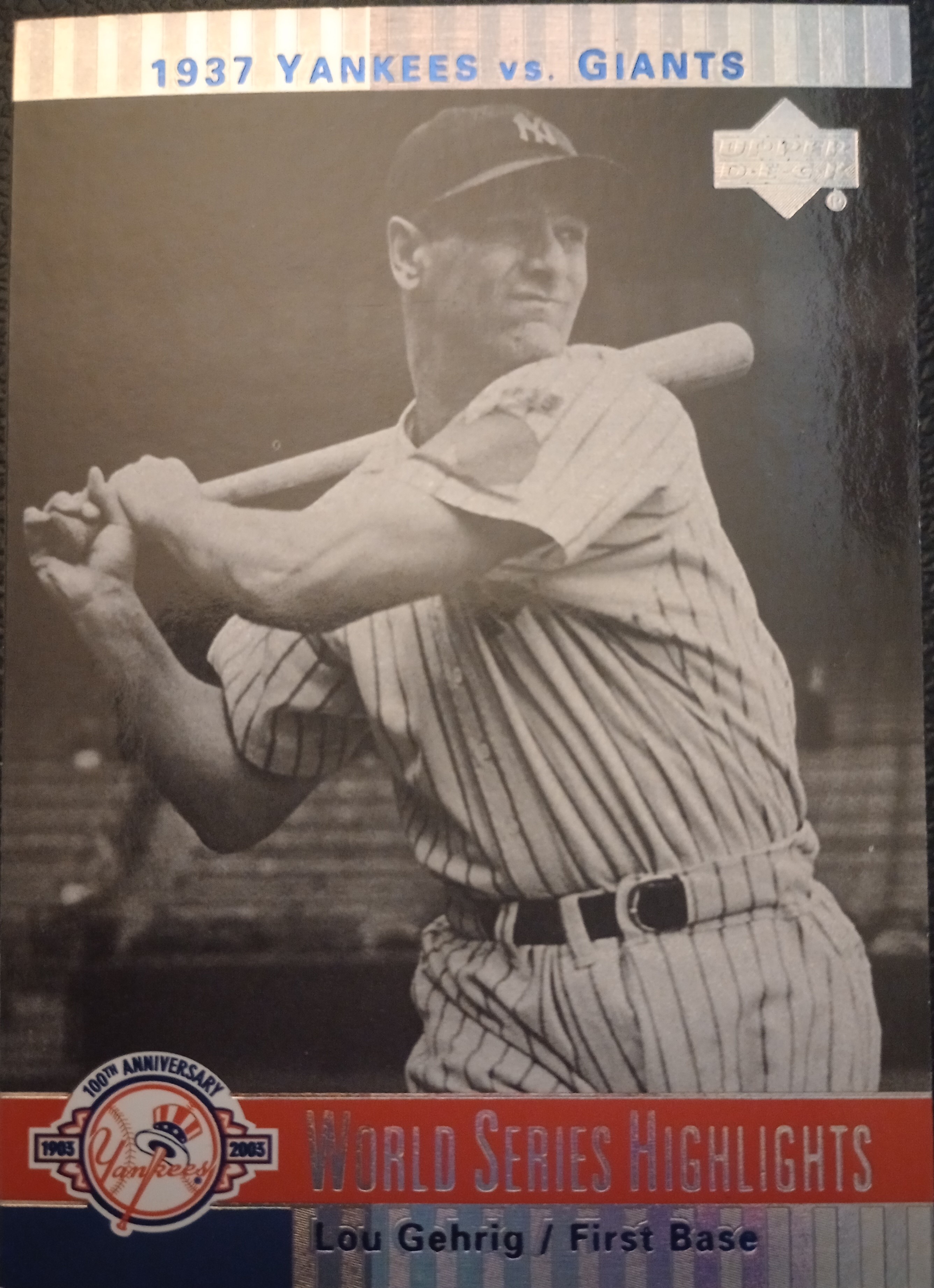 2003 Upper Deck New York Yankees 100th Anniversary - Lou Gehrig #4