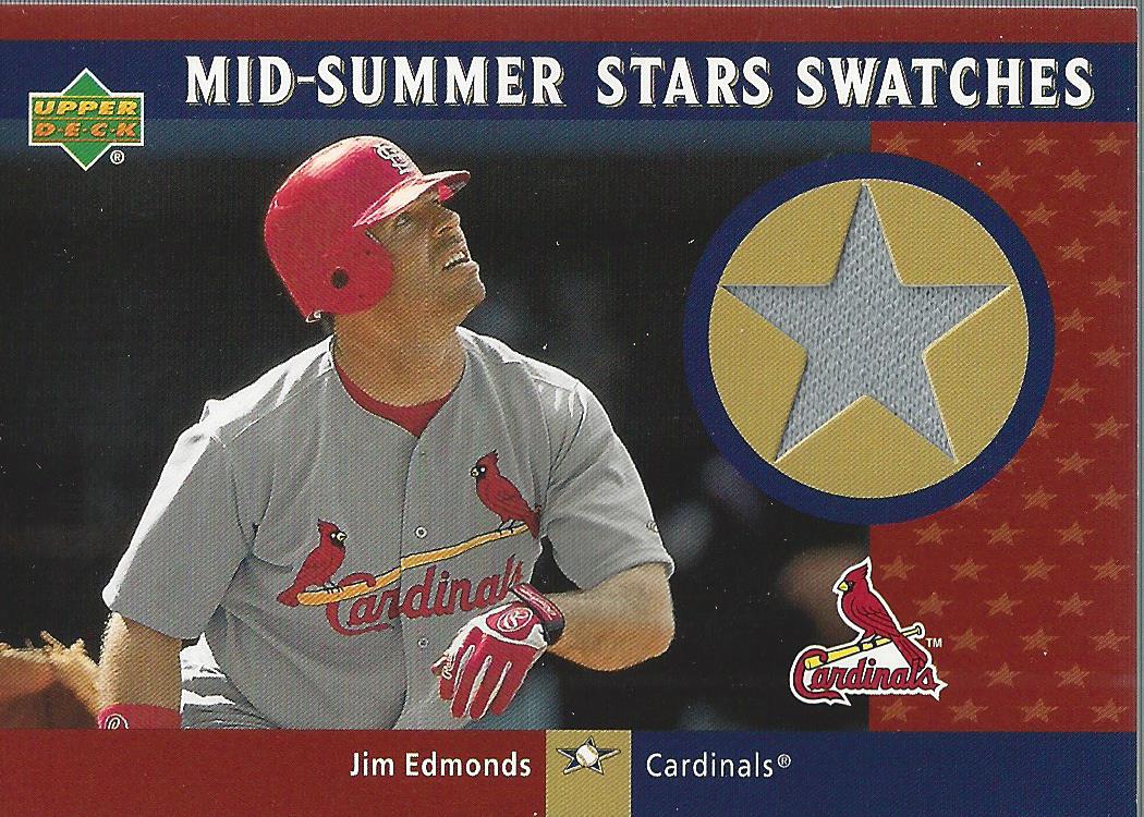 2003 Upper Deck Mid-Summer Stars Swatches #JE Jim Edmonds SP *