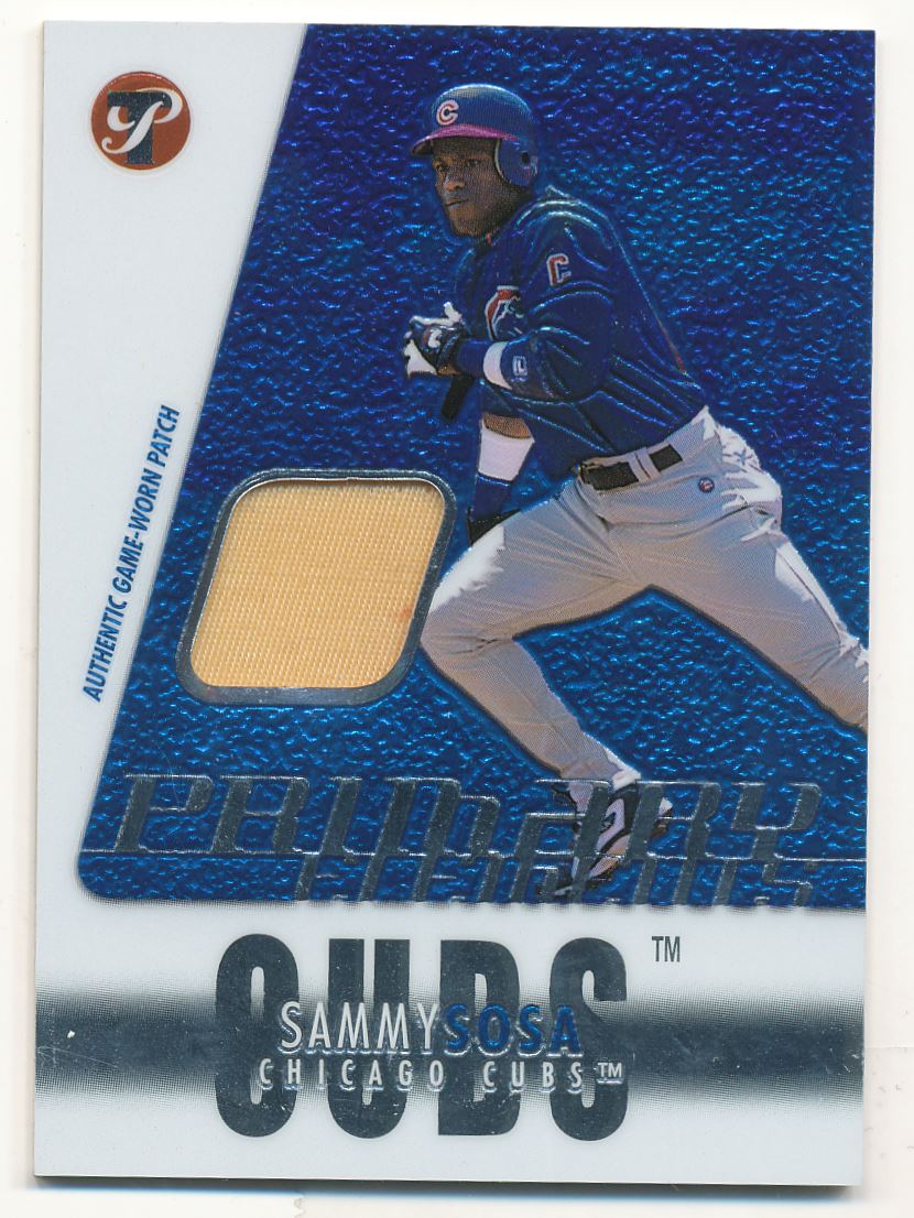 2003 Topps Pristine Primary Elements Patch Relics Refractors #SS Sammy Sosa