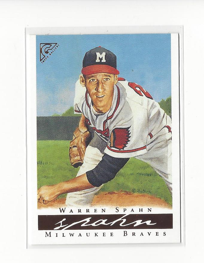 2003 Topps Gallery HOF #23 Warren Spahn Patch