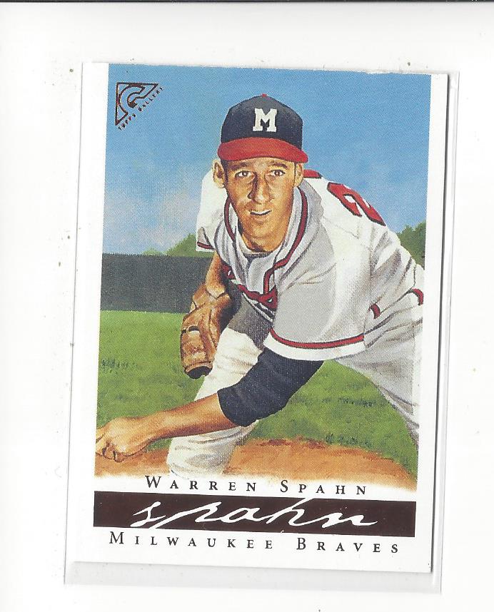2003 Topps Gallery HOF #23B Warren Spahn No Patch