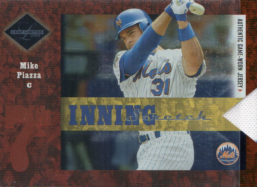 2003 Leaf Limited 7th Inning Stretch Jersey #9 Mike Piazza