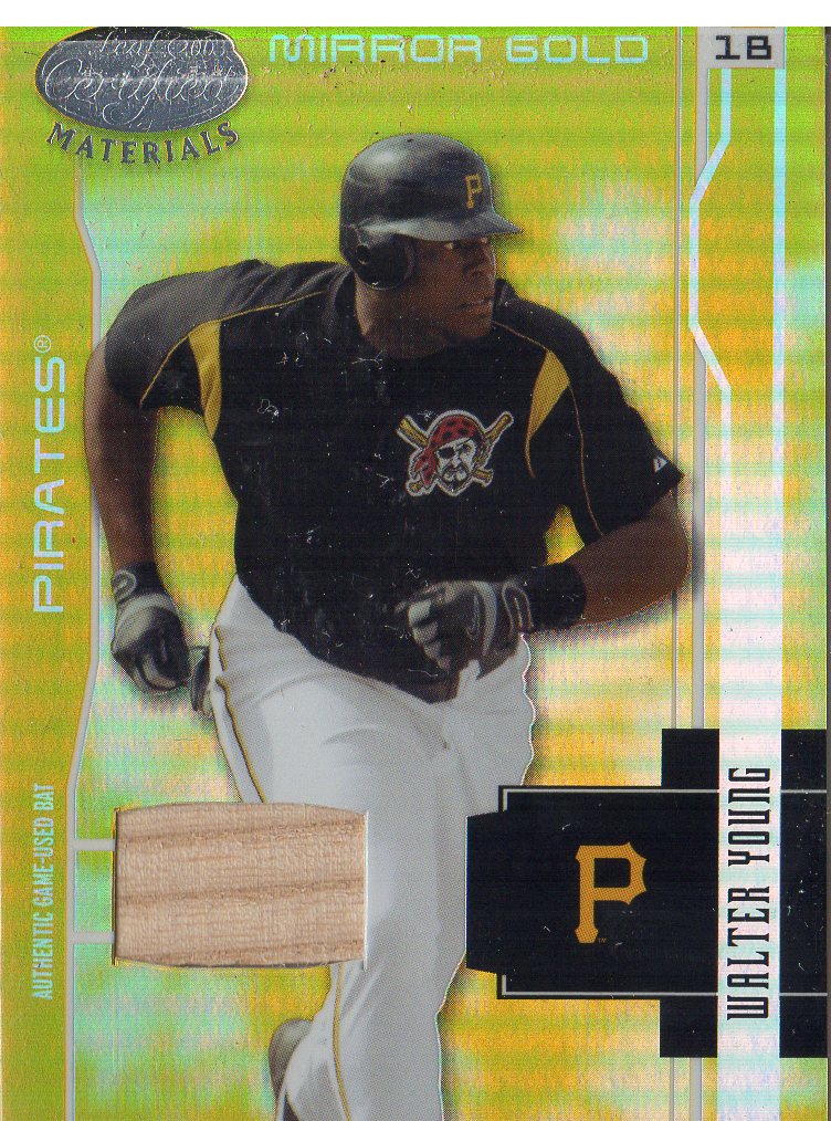 2003 Leaf Certified Materials Mirror Gold Materials #151 Walter Young Bat