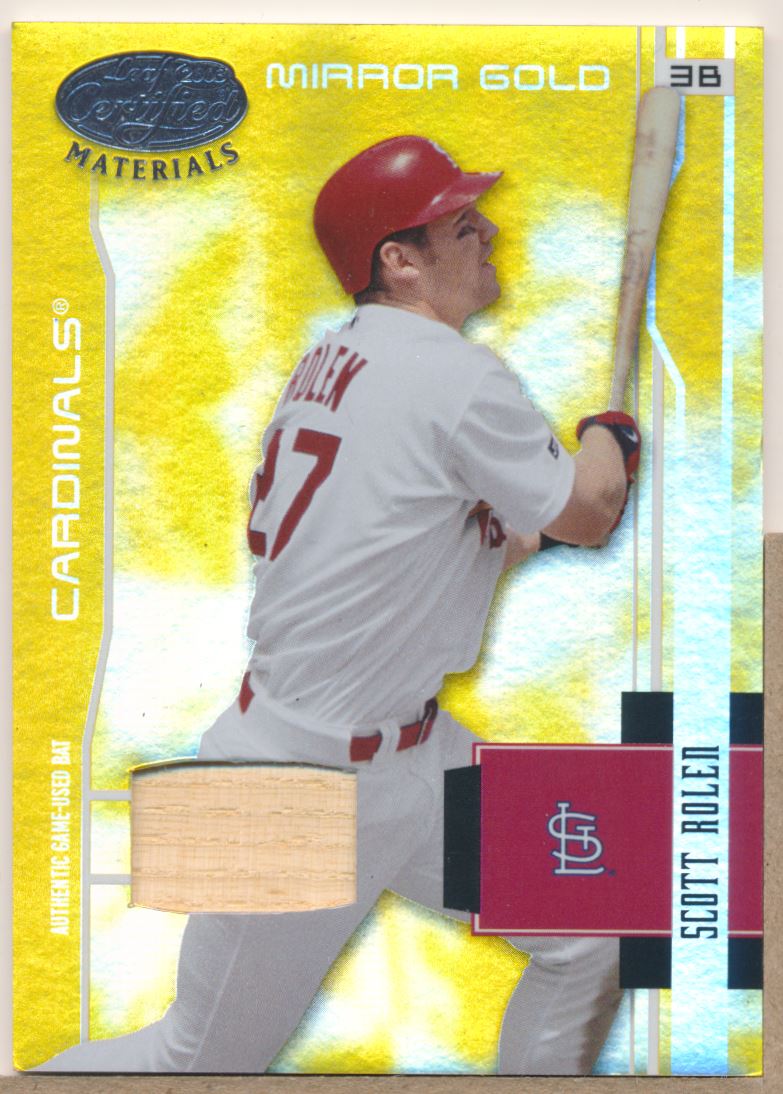 Jim Edmonds player used bat & jersey patch baseball card (St. Louis  Cardinals) 2005 Donruss Diamond Kings #209 LE 90/100